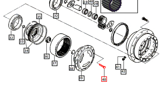 Mahindra Tractor Cylinder Bolt - Gear Carrier 006506197C1 Mahindra Direct Parts