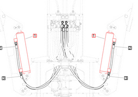 Mahindra Tractor Backhoe Stabilizer Cylinder 60083806-1ALO Mahindra Direct Parts