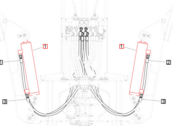 Mahindra Tractor Backhoe Stabilizer Cylinder 60083806-1ALO Mahindra Direct Parts