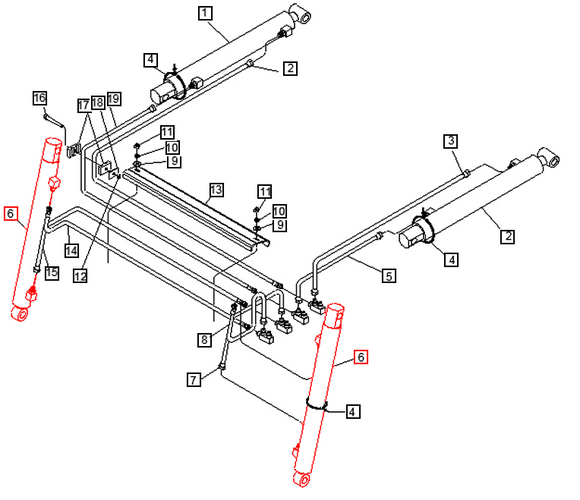 Mahindra Tractor Loader Tilt Cylinder KMW31502167 Mahindra Direct Parts