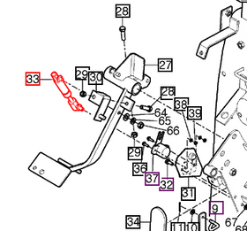 Mahindra Tractor Damper - Clutch Pedal 14541332200 Mahindra Direct Parts