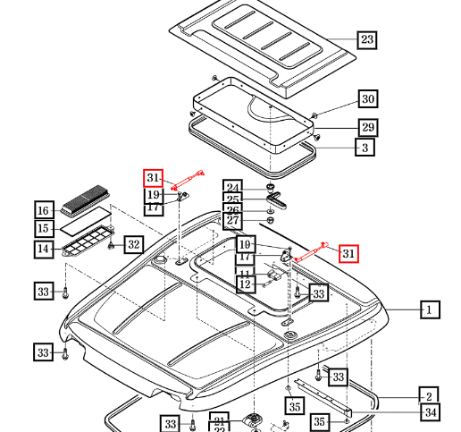 Mahindra Tractor Damper - Sun Roof 14527072700 Mahindra Direct Parts