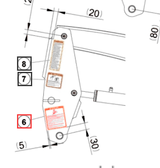 Mahindra Tractor Loader Danger Decal 60096675ALO Mahindra Direct Parts