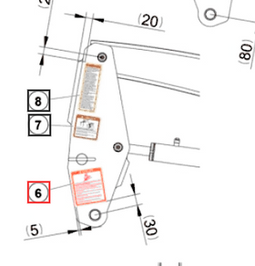 Mahindra Tractor Loader Danger Decal 60096675ALO Mahindra Direct Parts