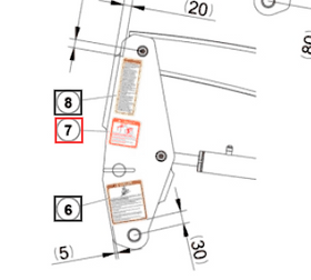 Mahindra Tractor Loader Danger Decal 60096676ALO Mahindra Direct Parts