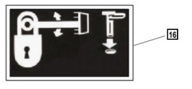 Mahindra Tractor Backhoe Decal - Swing Lock KMW05953329 Mahindra Direct Parts