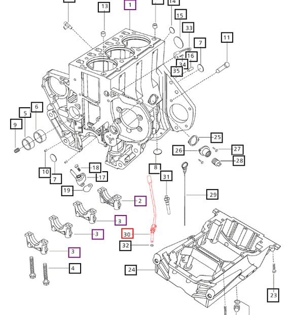 Mahindra Tractor Dipstick Guide - Crankcase 006018860H91 Mahindra Direct Parts