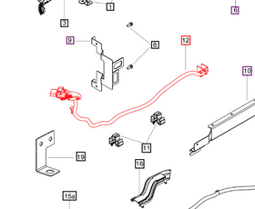Mahindra Tractor Negative / Ground Battery Cable E007703359D91 Mahindra Direct Parts