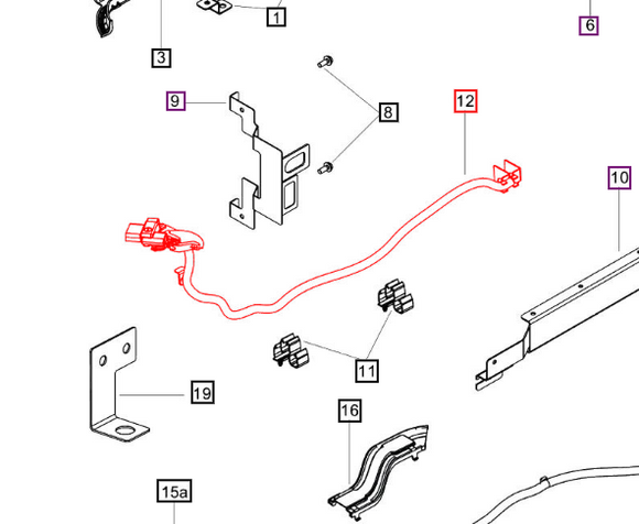 Mahindra Tractor Negative / Ground Battery Cable E007703359D91 Mahindra Direct Parts