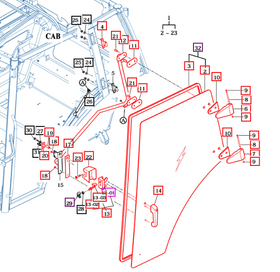 Mahindra Tractor Door Assembly Left Hand LH 15807672000 Mahindra Direct Parts