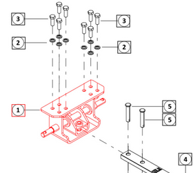 Mahindra Tractor Drawbar Mounting Bracket 008024595K91 Mahindra Direct Parts