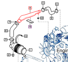 Mahindra Tractor Hose - Air Inlet 12291030010 Mahindra Direct Parts