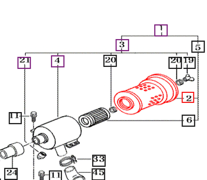 Mahindra Tractor Outer Air Filter 17401012221 Mahindra Direct Parts