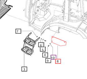 Mahindra Tractor Extension Plate Mud Guard E007517866D1 Mahindra Direct Parts