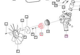 Mahindra Tractor Fan Adaptor 006016072D1 Mahindra Direct Parts