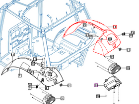 Mahindra Tractor Fender Right Hand RH 15807813100MR Mahindra Direct Parts