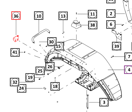 Mahindra Tractor Bracket - Fender Floor Connecting 007655544U91 Mahindra Direct Parts