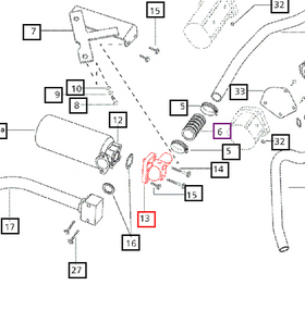 Mahindra Tractor Filter Head With Pipe E007203392B11 Mahindra Direct Parts