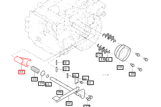 Mahindra Tractor Fork - Differential 11103190010M Mahindra Direct Parts