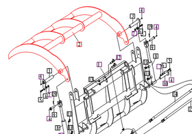 Mahindra Tractor Grapple Frame-B ANSRC72102000 Mahindra Direct Parts