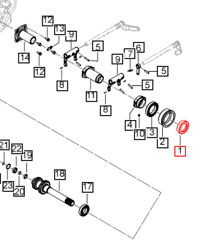 Mahindra Tractor Main PTO Thrust Clutch Sleeve 006515458U1 Mahindra Direct Parts