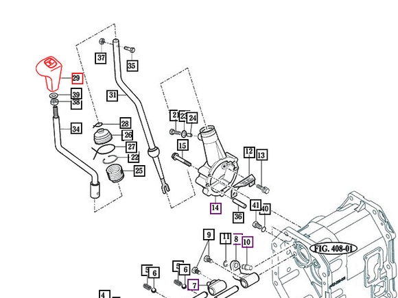 Mahindra Tractor Grip - Main Change Lever 14522810070 Mahindra Direct Parts