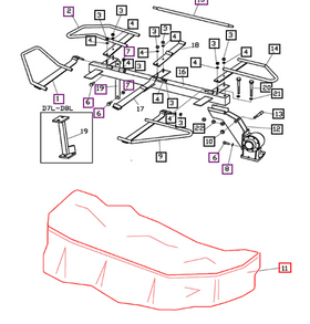 Mahindra Tractor Mower Protection Cover - mDM7 6 Disc Mower EBE000066R Mahindra Direct Parts