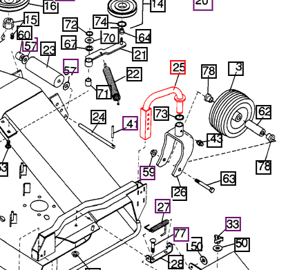 Mahindra Tractor Mower Front Wheel Arm WMM66957 Mahindra Direct Parts