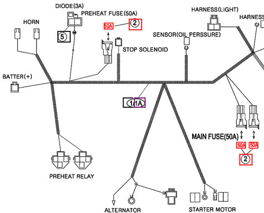Mahindra Tractor Glow Fuse 36502612620 Mahindra Direct Parts