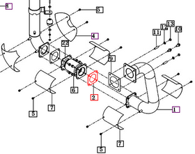 Mahindra Tractor Exhaust Pipe Gasket 18501130010 Mahindra Direct Parts