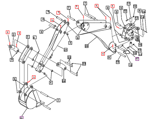 Mahindra Tractor Backhoe Pin .25-20x2.25 GR8 KMW05482010 Mahindra Direct Parts