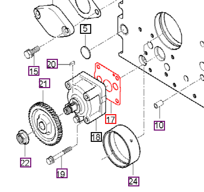 Mahindra Tractor Oil Pump Gasket E5700-35154 Mahindra Direct Parts