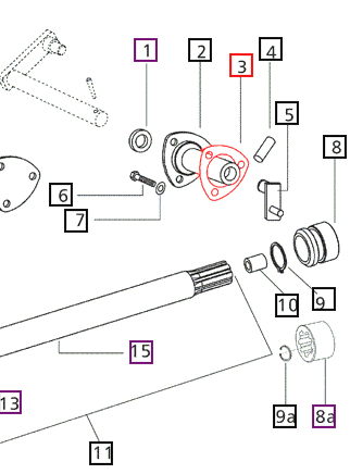 Mahindra Tractor Gasket - PTO Shifter Shaft 001233558R2 Mahindra Direct Parts