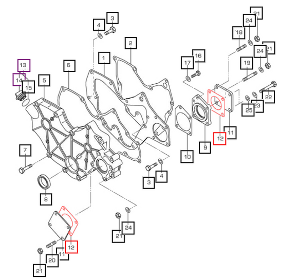 Mahindra Tractor Gasket - Oil Pump Cover 006053083N01 Mahindra Direct Parts