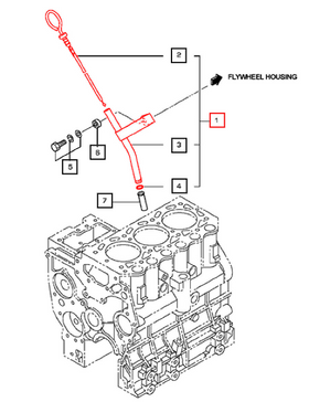 Mahindra Tractor Oil Dipstick Assembly 006053017N91 Mahindra Direct Parts