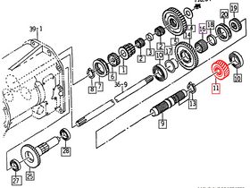Mahindra Tractor Gear - Sub Change Gear 27T 12102430060 Mahindra Direct Parts