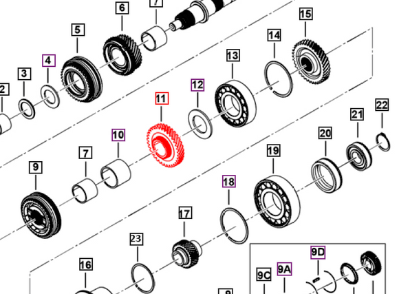 Mahindra Roxor Gear - Main Drive Shaft 0703DAD08770N Mahindra Direct Parts