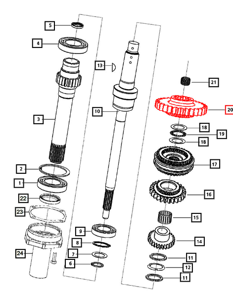 Mahindra Tractor Gear - Forward Driving 006503704D1 Mahindra Direct Parts