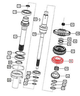 Mahindra Tractor Gear - Reverse Driving 006503709D1 Mahindra Direct Parts