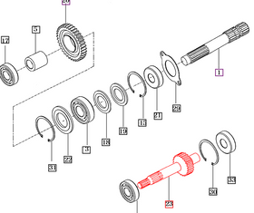 Mahindra Tractor PTO Change Spur Gear 12T 13102520010 Mahindra Direct Parts