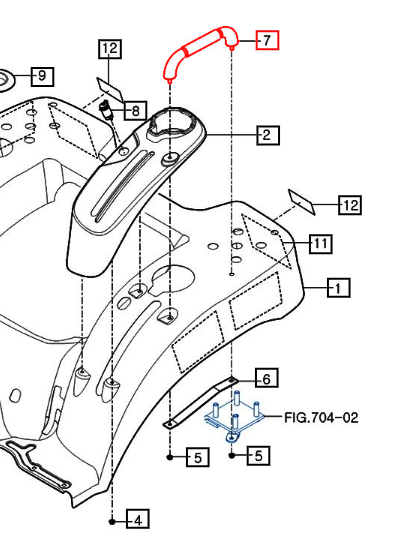 Mahindra Tractor Fender Hand Grip 14726071101 Mahindra Direct Parts