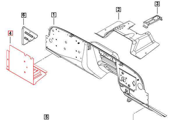 Mahindra Roxor Gusset - Side Panel Dash 0101BAN03110N Mahindra Direct Parts