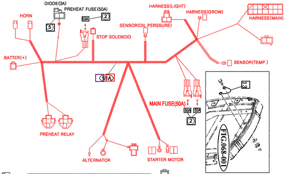 Mahindra Tractor Engine Wiring Harness 14786682000 Mahindra Direct Parts