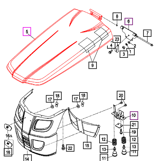Mahindra Tractor Hood 14726012000MR Mahindra Direct Parts
