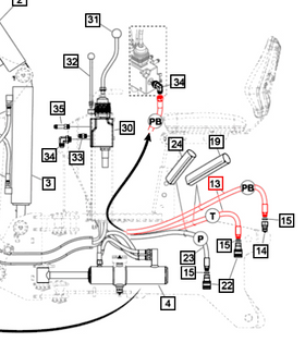 Mahindra Tractor Backhoe Hydraulic Hose 2000mm 60106948ALO Mahindra Direct Parts