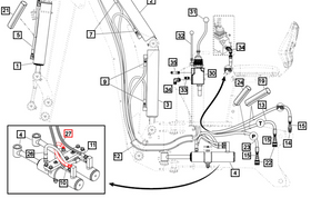 Mahindra Tractor Backhoe Hydraulic Hose 370mm 60070585ALO Mahindra Direct Parts