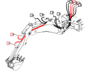 Mahindra Tractor Backhoe Hose .25x147 ATI38835 Mahindra Direct Parts
