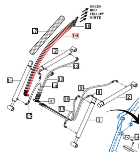 Mahindra Tractor Loader Hose 1680/90° 88103009490 Mahindra Direct Parts