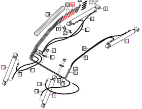 Mahindra Tractor Loader Hydraulic Hose 900 87503005520 Mahindra Direct Parts