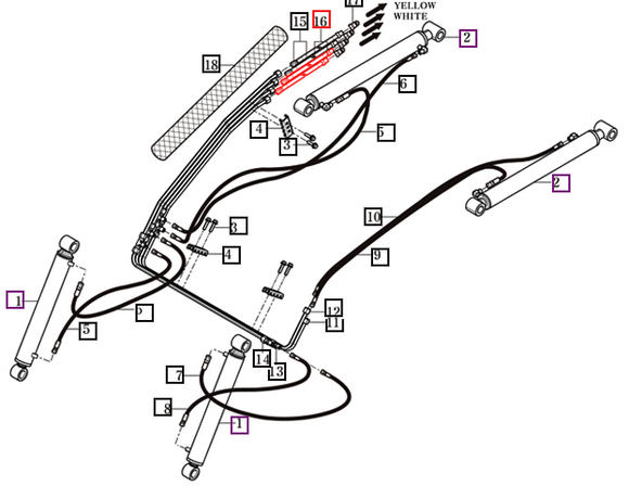 Mahindra Tractor Loader Hydraulic Hose 900 87503005520 Mahindra Direct Parts